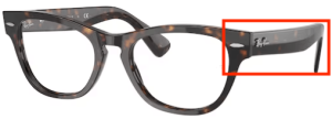 Patillas originales Ray-Ban RB2201V Vista, color 2012 · Habana oscuro