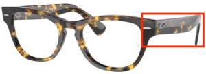 Patillas originales Ray-Ban RB2201V Vista, color 8116 · Amarillo habana