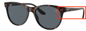 Patillas originales Ray-Ban RB2202, color F613 · Habana