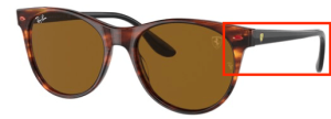 Patillas originales Ray-Ban RB2202, color F667 · Habana