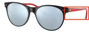 Patillas originales Ray-Ban RB2202, color F644 · Negro