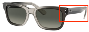 Patillas originales Ray-Ban RB2283 Mr Burbank, color 1340 · Transparente gris