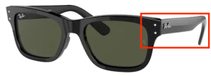 Patillas originales Ray-Ban RB2283 Mr Burbank, color 901 · Negro