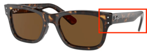Patillas originales Ray-Ban RB2283 Mr Burbank, color 902 · Habana