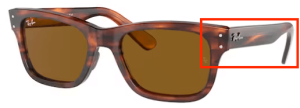 Patillas originales Ray-Ban RB2283 Mr Burbank, color 954 · Carey claro