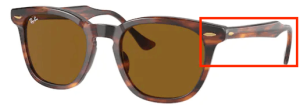 Patillas originales Ray-Ban RB2298 Hawkeye, color 954 · Carey claro