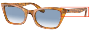 Patillas originales Ray-Ban RB2299 Lady Burbank, color 1342 · Carey