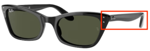 Patillas originales Ray-Ban RB2299 Lady Burbank, color 901 · Negro