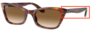 Patillas originales Ray-Ban RB2299 Lady Burbank, color 954 · Carey claro