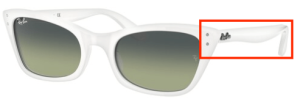 Patillas originales Ray-Ban RB2299 Lady Burbank, color 975 · Blanco