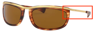 Patillas originales Ray-Ban RB2319 Olympian I, color 954 · Carey claro