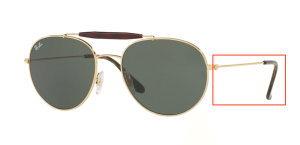 Patillas originales Ray-Ban RB3540, color 001 · Oro