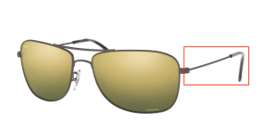 Patillas originales Ray-Ban RB3543, color 029 · Mate gunmetal