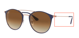Patillas originales Ray-Ban RB3546, color 9175 · Azul oscuro sobre cobre