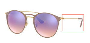 Patillas originales Ray-Ban RB3546, color 9011 · Oro superior trutle dove