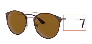 Patillas originales Ray-Ban RB3546, color 9074 · Cobre sobre superior habana