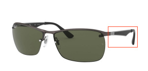 Patillas originales Ray-Ban RB3550, color 029 · Mate gunmetal
