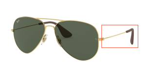 Patillas originales Ray-Ban RB3558, color 001 · Oro