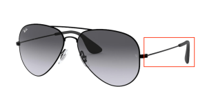Patillas originales Ray-Ban RB3558, color 002 · Negro