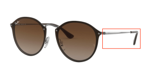 Patillas originales Ray-Ban RB3574N Blaze Round, color 004 · Gunmetal