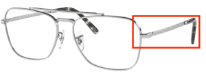 Patillas originales Ray-Ban RB3636V Vista, color 2501 · Plata
