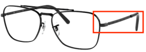 Patillas originales Ray-Ban RB3636V Vista, color 2509 · Negro brillo