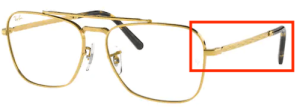 Patillas originales Ray-Ban RB3636V Vista, color 3086 · Legend oro