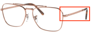 Patillas originales Ray-Ban RB3636V Vista, color 3094 · Rosa oro