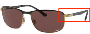 Patillas originales Ray-Ban RB3671CH, color 187 · Negro