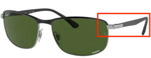 Patillas originales Ray-Ban RB3671CH, color 9144 · Negro