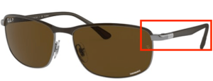 Patillas originales Ray-Ban RB3671CH, color 9203 · Marrón