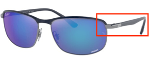 Patillas originales Ray-Ban RB3671CH, color 9204 · Azul