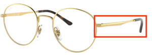 Patillas originales Ray-Ban RB3681V Vista, color 2500 · Oro