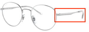 Patillas originales Ray-Ban RB3681V Vista, color 2501 · Plata