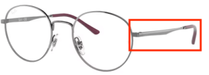 Patillas originales Ray-Ban RB3681V Vista, color 2502 · Gunmetal