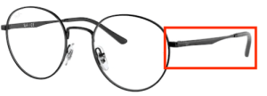 Patillas originales Ray-Ban RB3681V Vista, color 2509 · Negro brillo