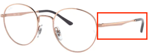 Patillas originales Ray-Ban RB3681V Vista, color 3094 · Rosa oro