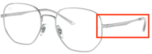 Patillas originales Ray-Ban RB3682V Vista, color 2501 · Plata