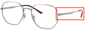 Patillas originales Ray-Ban RB3682V Vista, color 2502 · Gunmetal