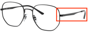 Patillas originales Ray-Ban RB3682V Vista, color 2509 · Negro brillo