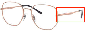 Patillas originales Ray-Ban RB3682V Vista, color 3094 · Rosa oro