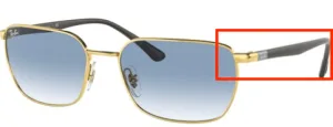 Patillas originales Ray-Ban RB3684, color 001 · Oro