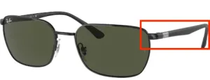 Patillas originales Ray-Ban RB3684, color 002 · Negro