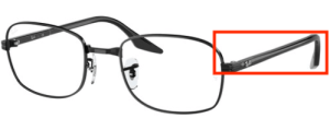 Patillas originales Ray-Ban RB3690V Vista, color 2509 · Negro brillo