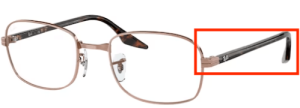 Patillas originales Ray-Ban RB3690V Vista, color 2943 · Cobre