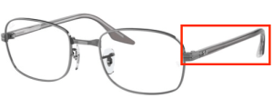 Patillas originales Ray-Ban RB3690V Vista, color 3123 · Gunmetal