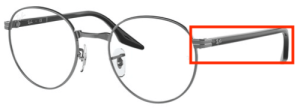 Patillas originales Ray-Ban RB3691V Vista, color 2502 · Gunmetal
