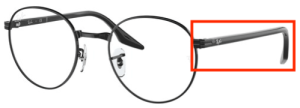 Patillas originales Ray-Ban RB3691V Vista, color 2509 · Negro brillo