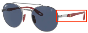 Patillas originales Ray-Ban RB3696M, color F001 · Gunmetal