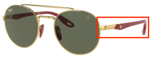 Patillas originales Ray-Ban RB3696M, color F029 · Arista